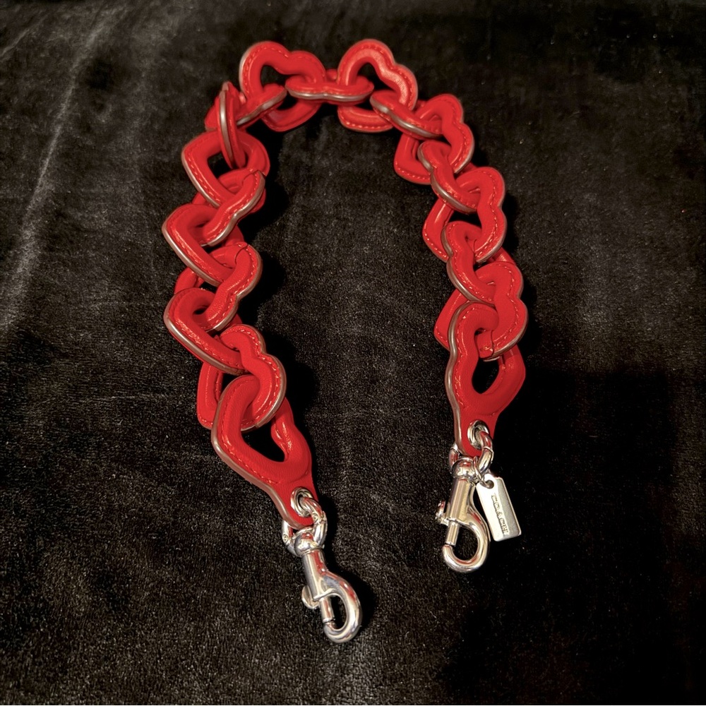 Coach Wrapped Leather Heart Strap